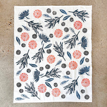 Load image into Gallery viewer, Hand printed flour sack kitchen towel