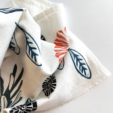 Load image into Gallery viewer, Hand printed flour sack kitchen towel