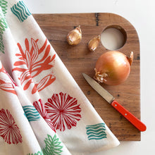 Load image into Gallery viewer, Hand printed flour sack kitchen towel