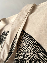 Load image into Gallery viewer, Wombat front+back tote bag – Black