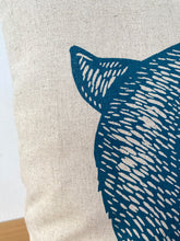 Load image into Gallery viewer, Wombat front + back cushion – turquoise