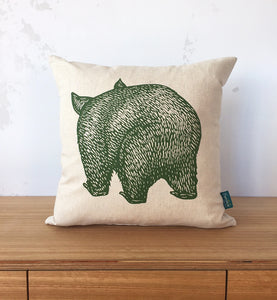 Wombat front + back cushion – eucalyptus