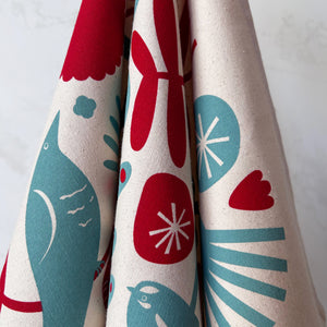 Organic cotton tea towel – Fronds & Flowers
