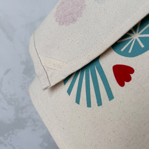 Organic cotton tea towel – Fronds & Flowers