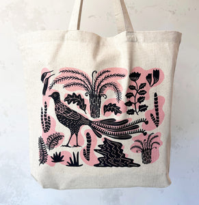 Lyrebird tote bag – Pink