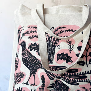 Lyrebird tote bag – Pink