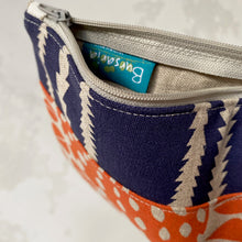 Load image into Gallery viewer, Hand printed purse – Small green, orange &amp; purple