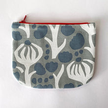 Load image into Gallery viewer, Hand printed purse – Small red and grey