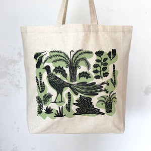 Lyrebird tote bag – Green