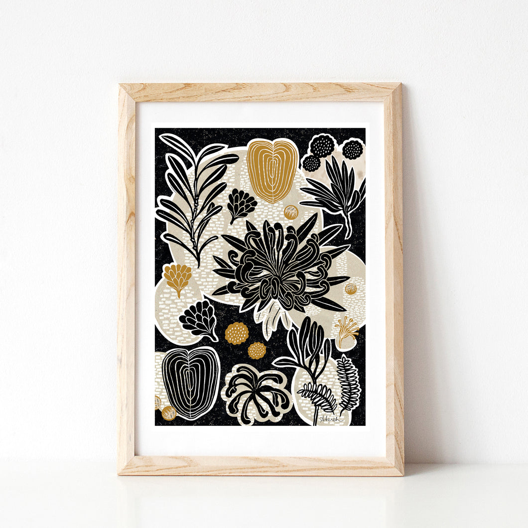 Botanical art print – Waratah